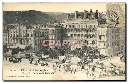 Cartes postales Nice Hotel des Anglais et Cercle de Mediterranee