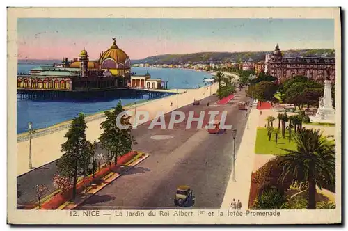 Cartes postales Nice Le Jardin du Roi Albert 1er et la Jetee Promenade