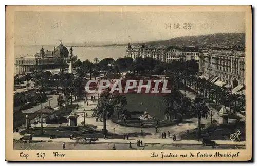 Cartes postales Nice Les jardins vus du casino municipal