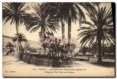 Cartes postales Nice Jardins des Palmiers Albert 1er