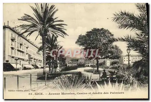 Ansichtskarte AK Nice Avenue Massena Casino et Jardin des Palmiers