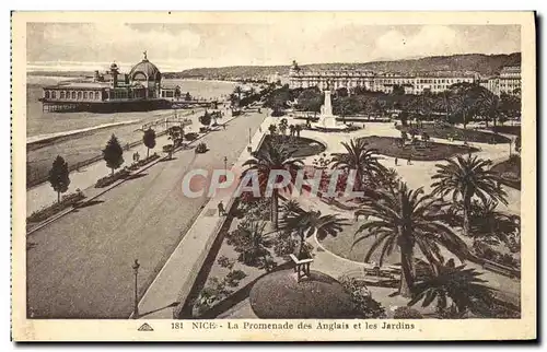 Cartes postales Nice La Promenade des Anglais et le Palais de La Jetee