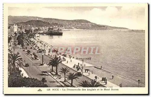 Cartes postales Nice La Promenade des Anglais et le Mont Boron