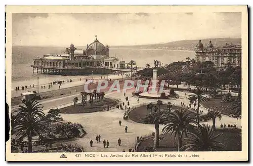 Ansichtskarte AK Nice Les Jardins du Roi Albert 1er et Palais de la Jetee