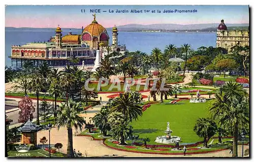 Ansichtskarte AK Nice Le Jardin Albert 1er et la Jetee Promenade