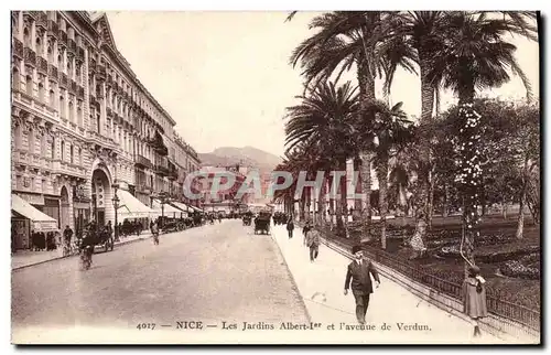 Cartes postales Nice Les Jardims Albert 1er et l avenue de Verdun