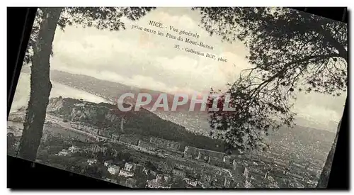 Cartes postales Nice Vue generale Prise entre les Pins du Mont Boron