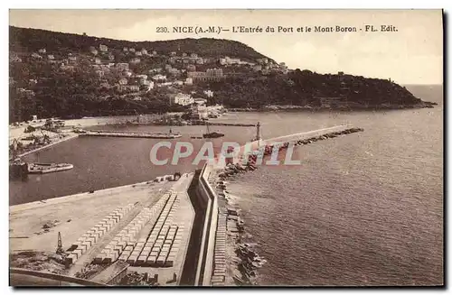 Cartes postales Nice L Entree du Port et le Mont Boron