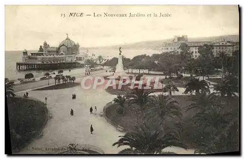 Cartes postales Nice Les Nouveaux Jardins et la Jetee