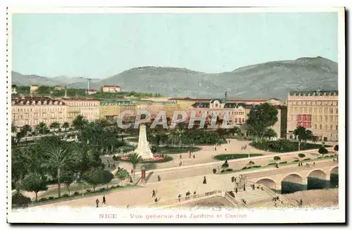 Cartes postales Nice Vue Generale des Jardins et Casino