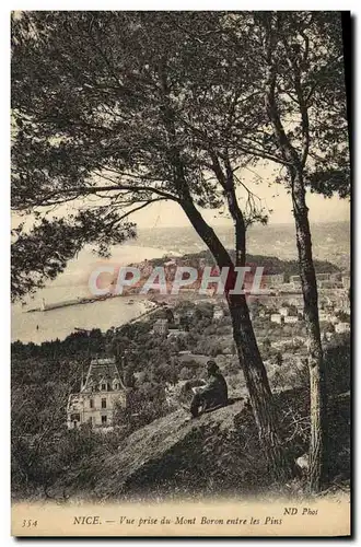 Cartes postales Nice Vue Prise du Mont Boron entre les Pins