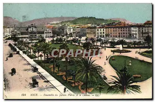 Cartes postales Nice Ensemble du Jardin Public et le Casino