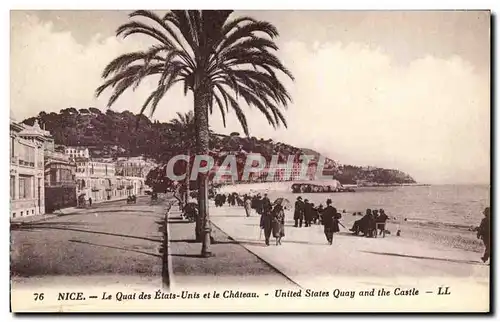 Cartes postales Nice Le Quai des Etats et le Chateau