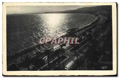 Ansichtskarte AK Nice couchant sur la promenade des Anglais et la baie des Anges