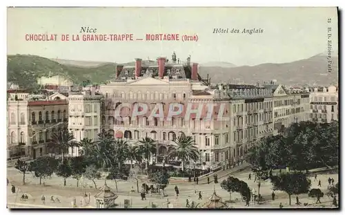 Ansichtskarte AK Nice Hotel des Anglais Publicite Chocolat La Grande Trappe Mortagne