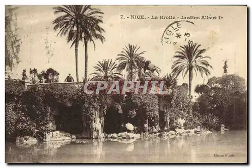 Cartes postales Nice La Grotte Jardins Albert 1er