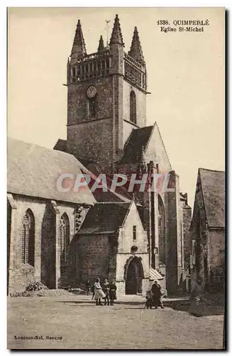 Cartes postales Quimperle Eglise St Michel Enfants