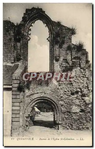 Ansichtskarte AK Quimperle Ruines de L Eglise St Colomban
