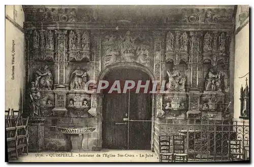 Cartes postales Quimperle Interieur de L Eglise Sainte Croix Le jube