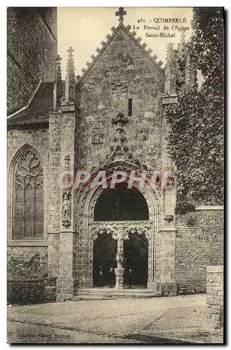 Ansichtskarte AK Quimperle Le Portail de L Eglise Saint Michel