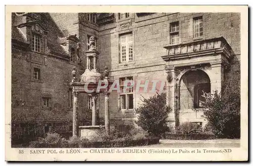 Cartes postales Saint Pol Leon Chateau de Kerjean Le puits et la terrasse