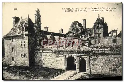 Cartes postales Environs de Saint Pol de Leon Chateau de Kerjean le Pavillon de L Horloge