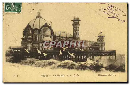 Cartes postales Nice Le Palais de la Jetee Mouettes