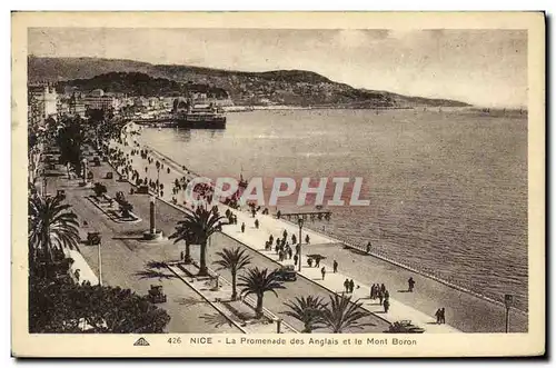Cartes postales Nice La Promenade des Anglais et le Mont Boron