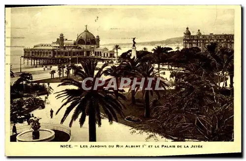 Ansichtskarte AK Nice Vue de Jardin Du Roi Albert 1er Et Le Palais De La Jetee