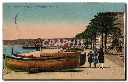 Cartes postales Nice Le Quai des Etats Unis Bateau