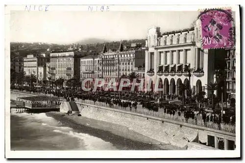 Cartes postales Nice Promenade des Anglais et Palais de la Mediterranee