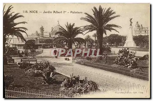 Cartes postales Nice Jardin Albert 1er Palmiers