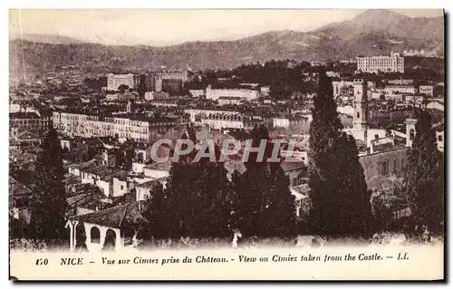 Cartes postales Nice Vue sur Cimtez prise du Chateau