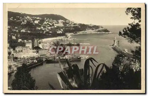 Cartes postales Nice Entree du Port Mont Boron Bateau