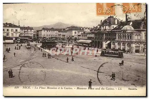 Cartes postales Nice La Place Massena et le Casino