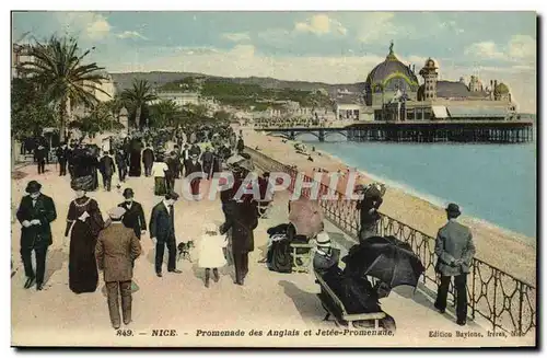 Cartes postales Nice Promenade des Anglais et Jetee Promenade