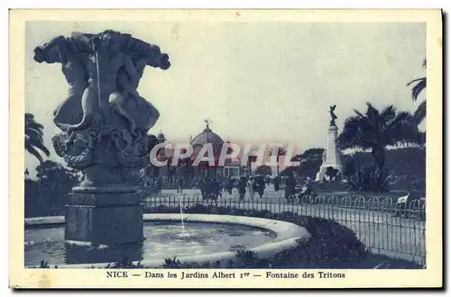 Cartes postales Nice Dans les Jardins Albert 1er Fontaine des Tritons