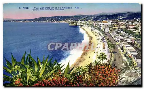 Cartes postales Nice Vue Generale prise du Chateau