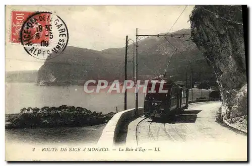 Cartes postales Route de Nice a Monaco La Baie d Eze Trai3