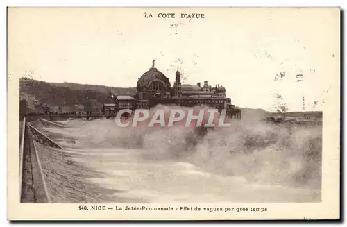 Ansichtskarte AK Nice La Jetee Promenade Effet de vagues par gros temps