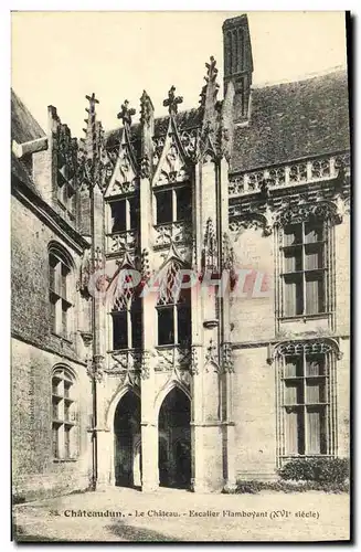 Cartes postales Chateaudun Le Chateau Escalier Flamboyani