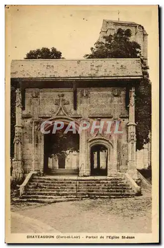 Cartes postales Chateaudun Portail de l Eglise St Jean