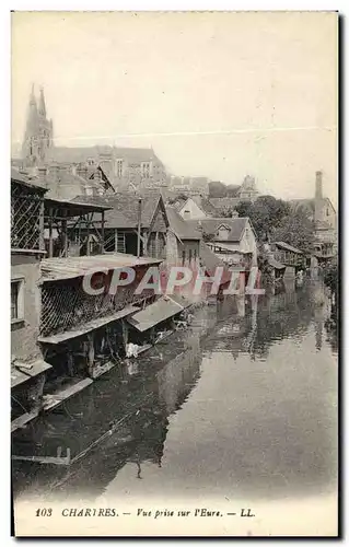 Cartes postales Chartres Vue prise sur l Eure Lavoir