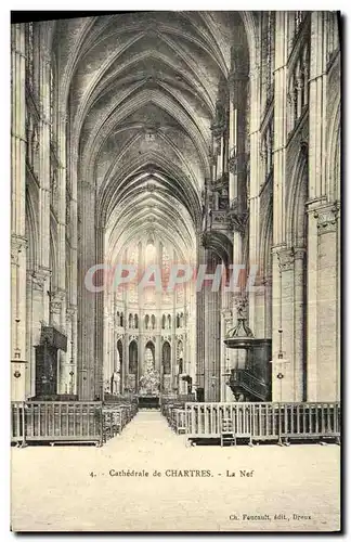 Cartes postales Cathedrale de Chartres La Nef