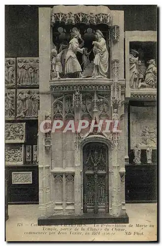 Ansichtskarte AK Cathedrale de Chartres La Presentation de Marie au Temple partie de la cloture du choeur