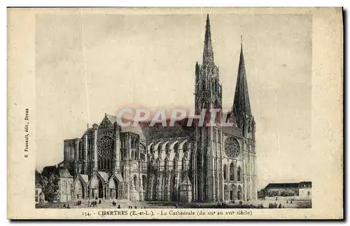 Cartes postales Chartres La Cathedrale