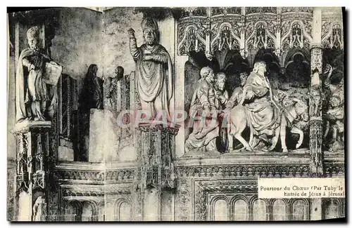 Cartes postales Pourtour du Choeur par Tuby le Entree de Jesus a Jerusalem Chartres