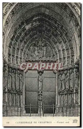 Cartes postales Cathedrale de Chartres Portail sud