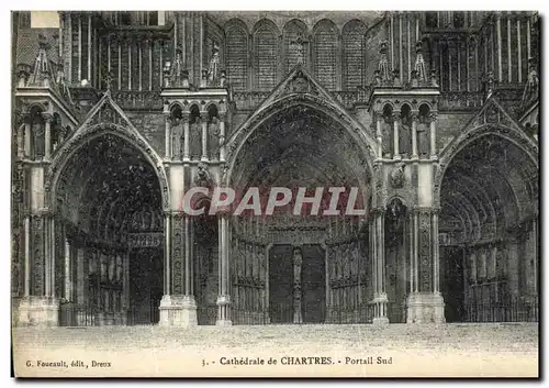 Ansichtskarte AK Cathedrale de Chartres Portail sud