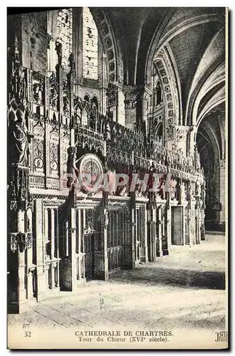 Cartes postales Cathedrale de Chartres Tour du Choeur XVl e siecle